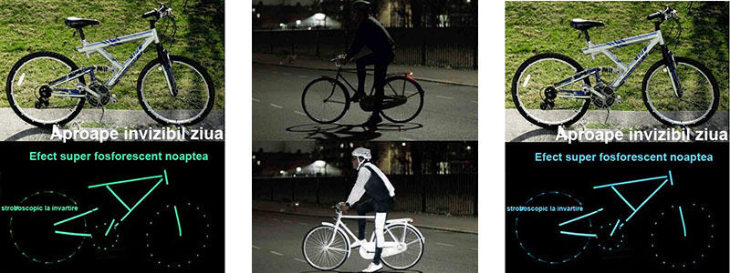 Kit bicicleta nocturna fosforescenta